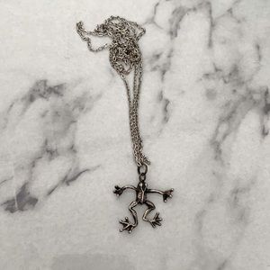 925 Sterling Silver Frog Necklace